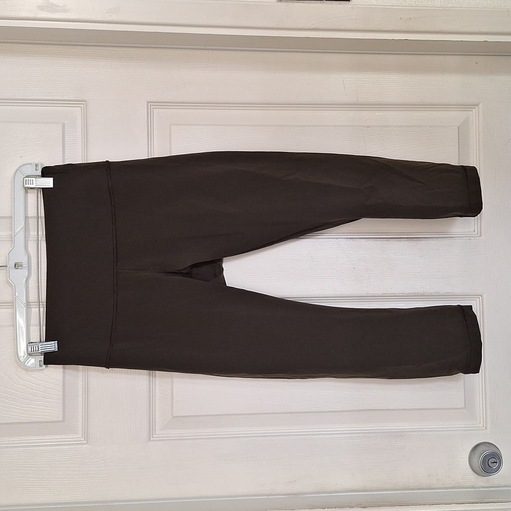 Lululemon Wunder Under Crop (Hi-Rise) *Full-On Luxtreme 21" Dark Olive Size 8